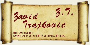 Zavid Trajković vizit kartica
